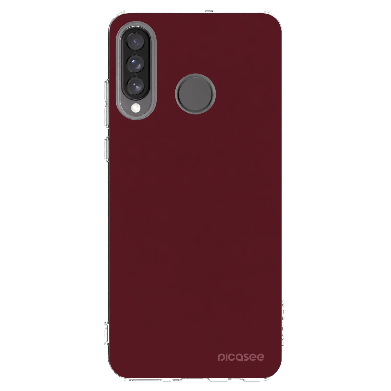 Picasee silikonový průhledný obal pro Huawei P30 Lite - Burgundy red