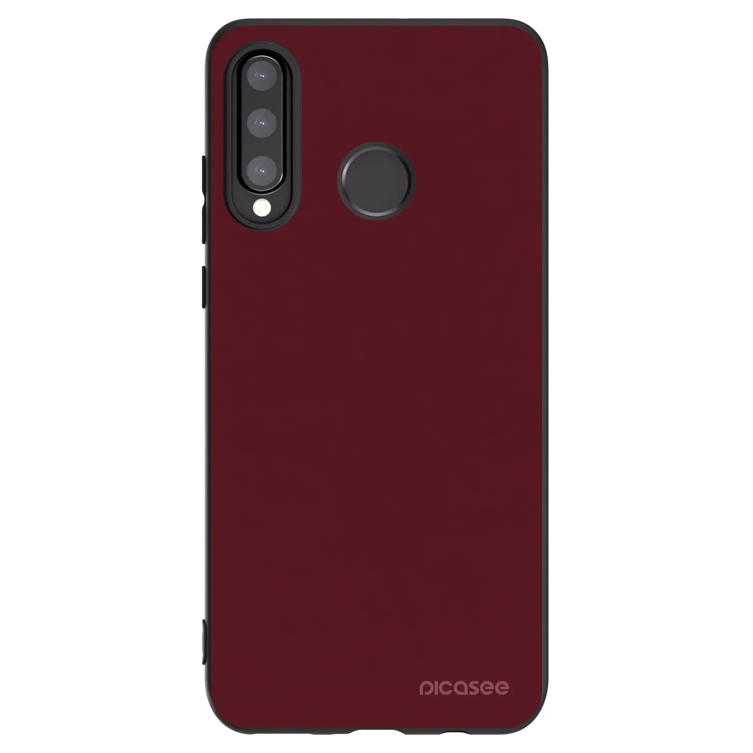 Picasee silikonový černý obal pro Huawei P30 Lite - Burgundy red