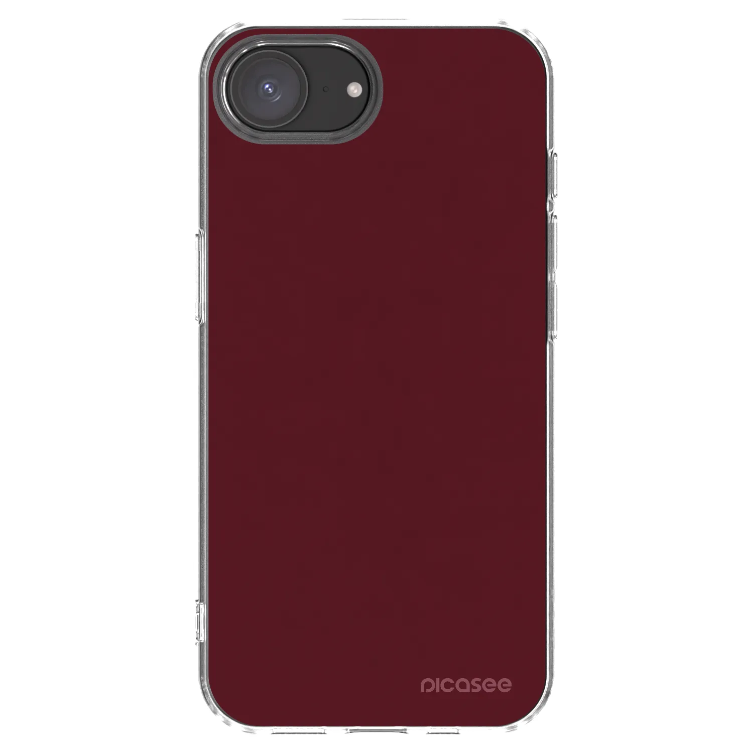 Picasee silikonový průhledný obal pro Apple iPhone 17e - Burgundy red