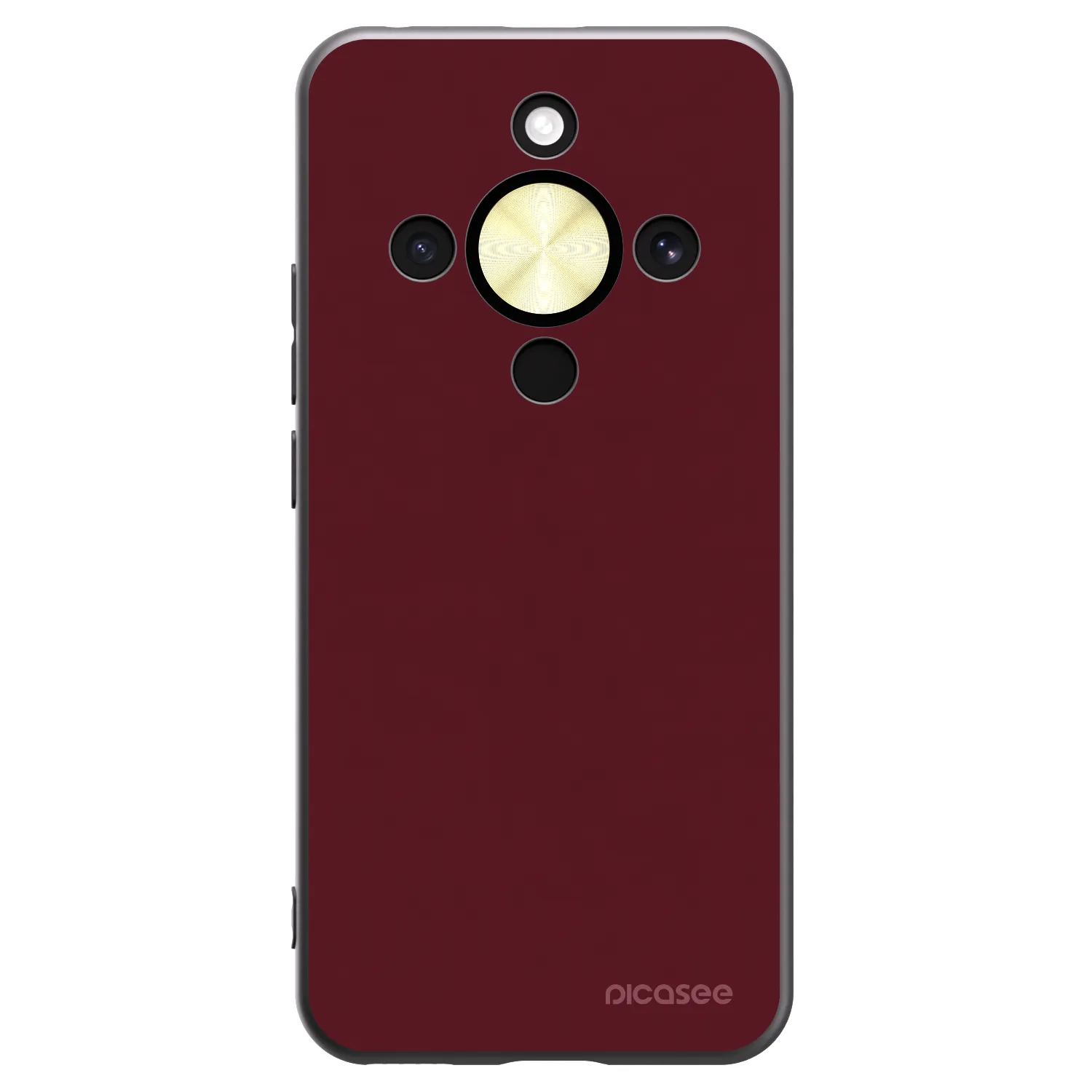 Picasee silikonový černý obal pro Honor Magic8 Lite 5G - Burgundy red