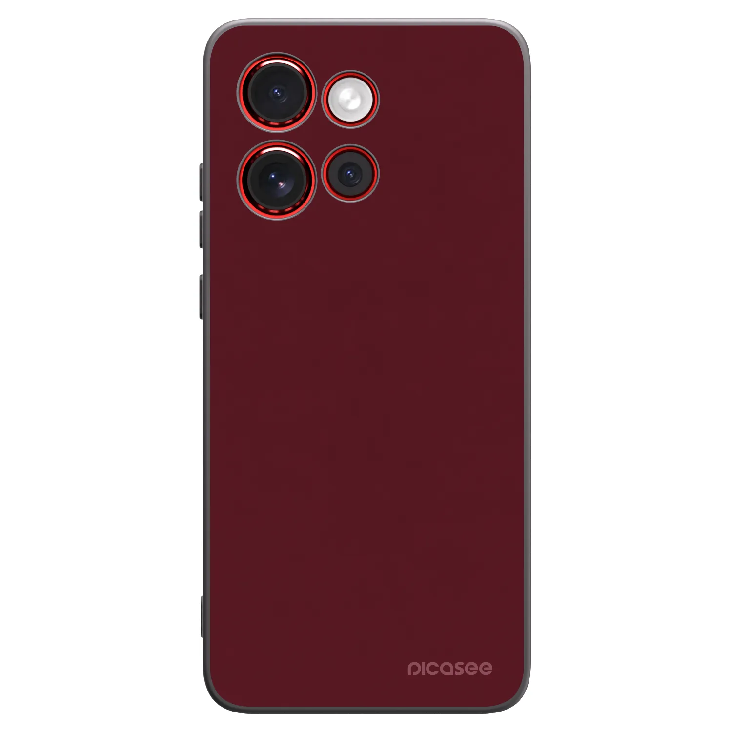 Picasee silikonový černý obal pro Motorola Edge 60 Neo 5G - Burgundy red
