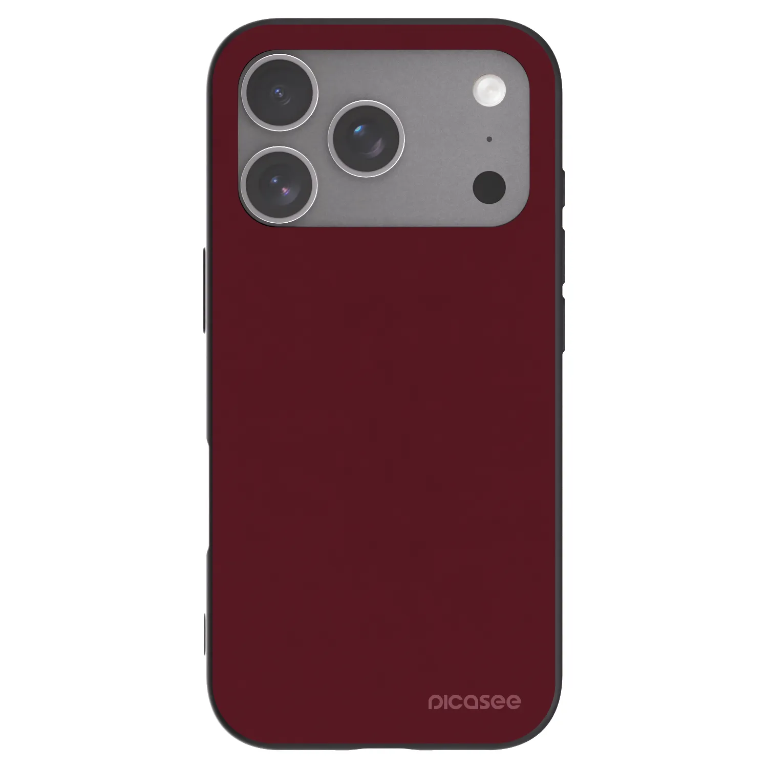Picasee silikonový černý obal pro Apple iPhone 18 Pro - Burgundy red