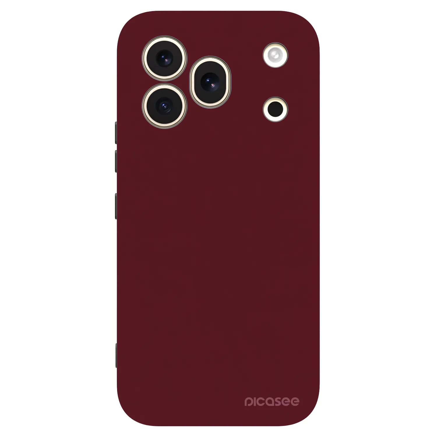 Picasee silikonový černý obal pro Honor 600 Pro - Burgundy red
