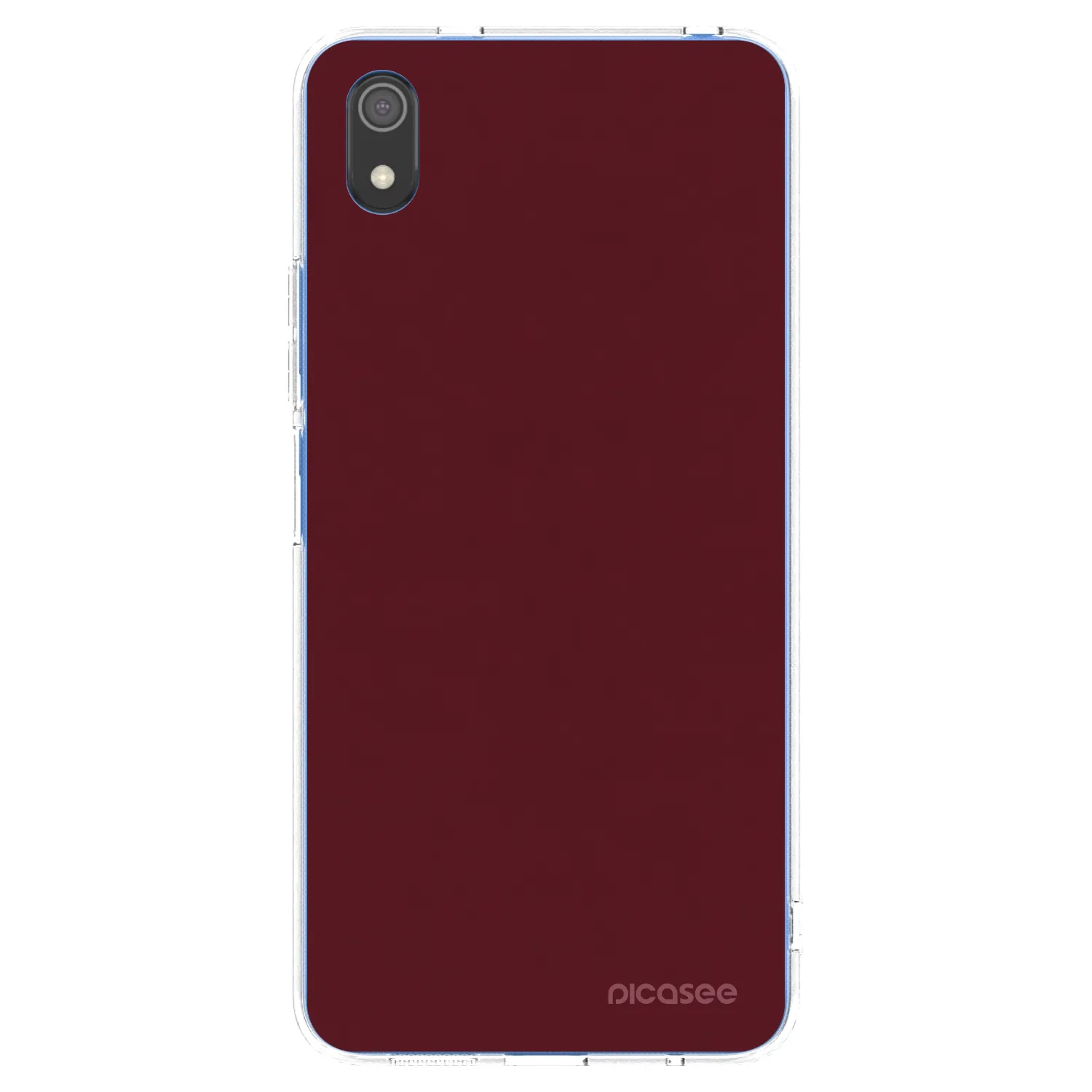 Picasee silikonový průhledný obal pro Xiaomi Redmi 7A - Burgundy red