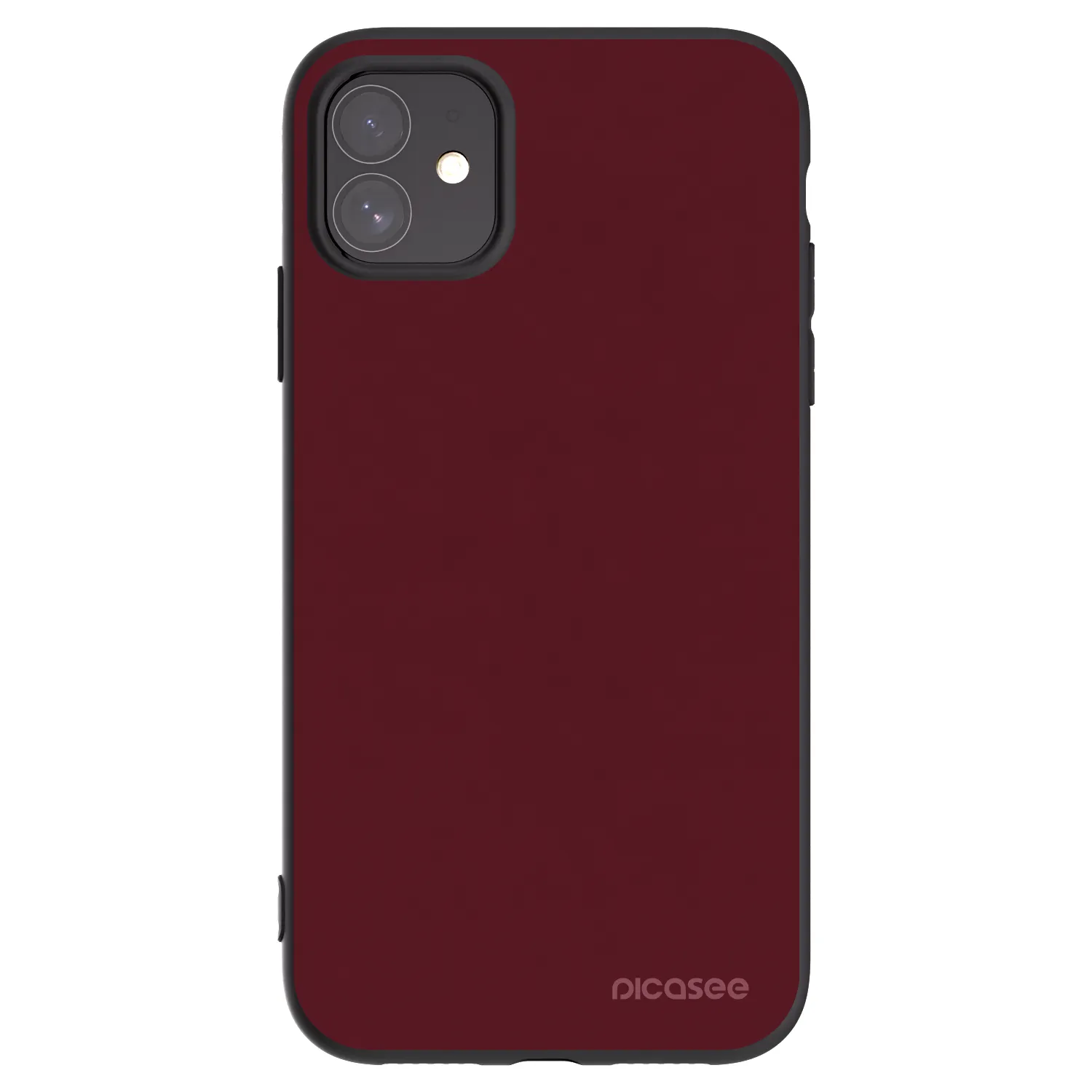 Picasee silikonový černý obal pro Apple iPhone 11 - Burgundy red