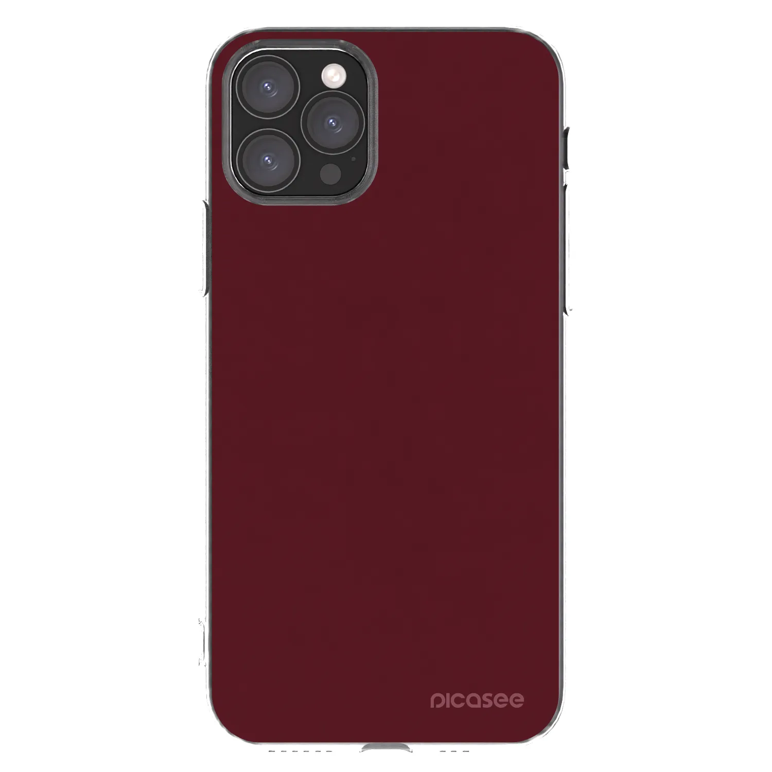Picasee silikonový průhledný obal pro Apple iPhone 11 Pro - Burgundy red