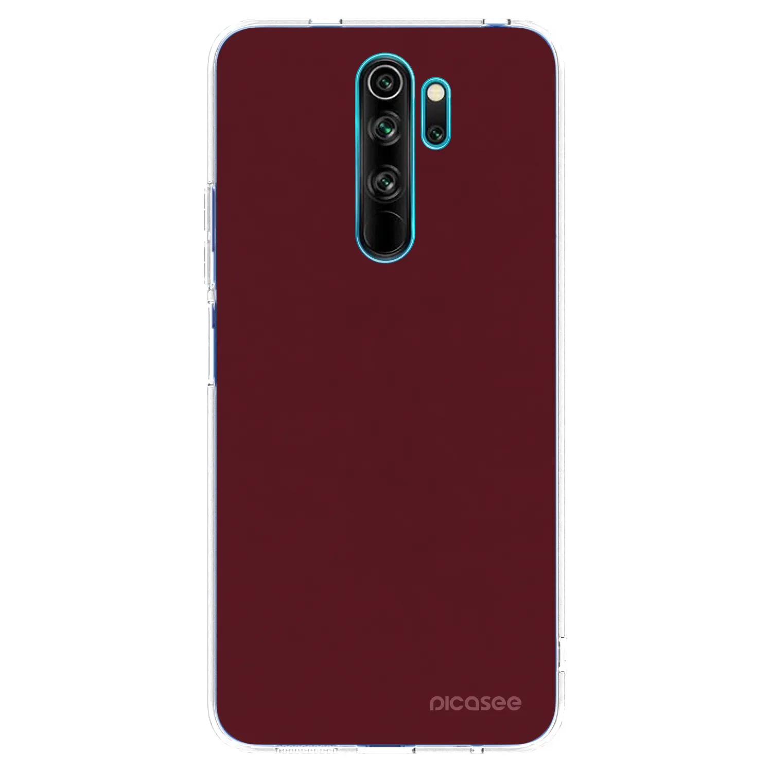 Picasee silikonový průhledný obal pro Xiaomi Redmi Note 8 Pro - Burgundy red