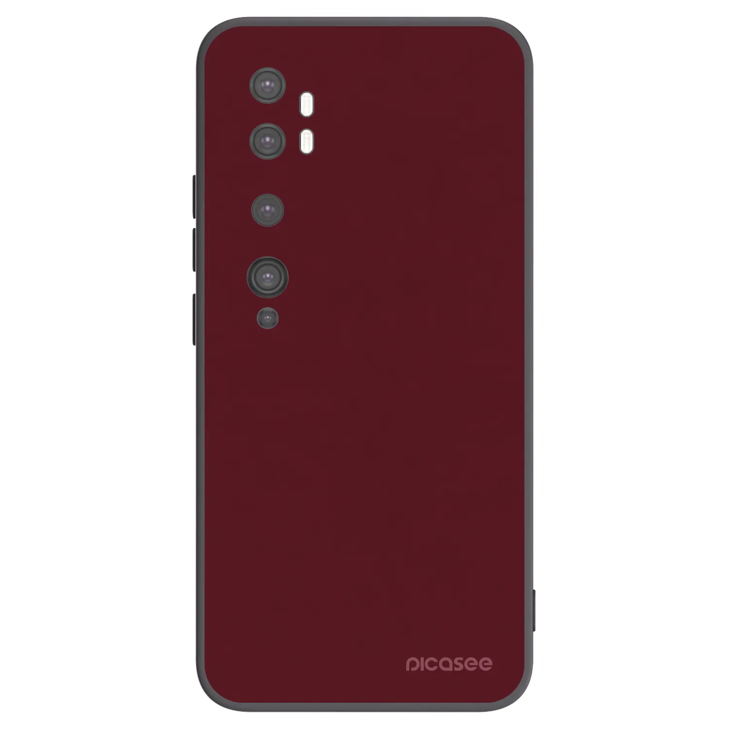 Picasee silikonový černý obal pro Xiaomi Mi Note 10 (Pro) - Burgundy red