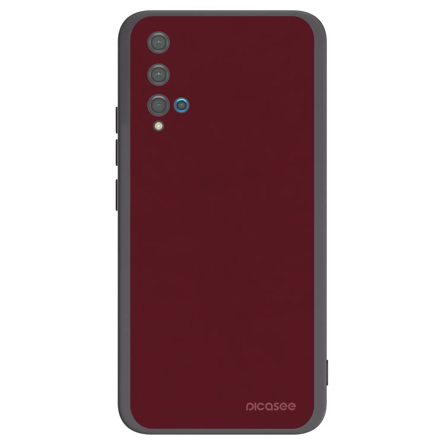 Picasee silikonový černý obal pro Huawei Nova 5T - Burgundy red