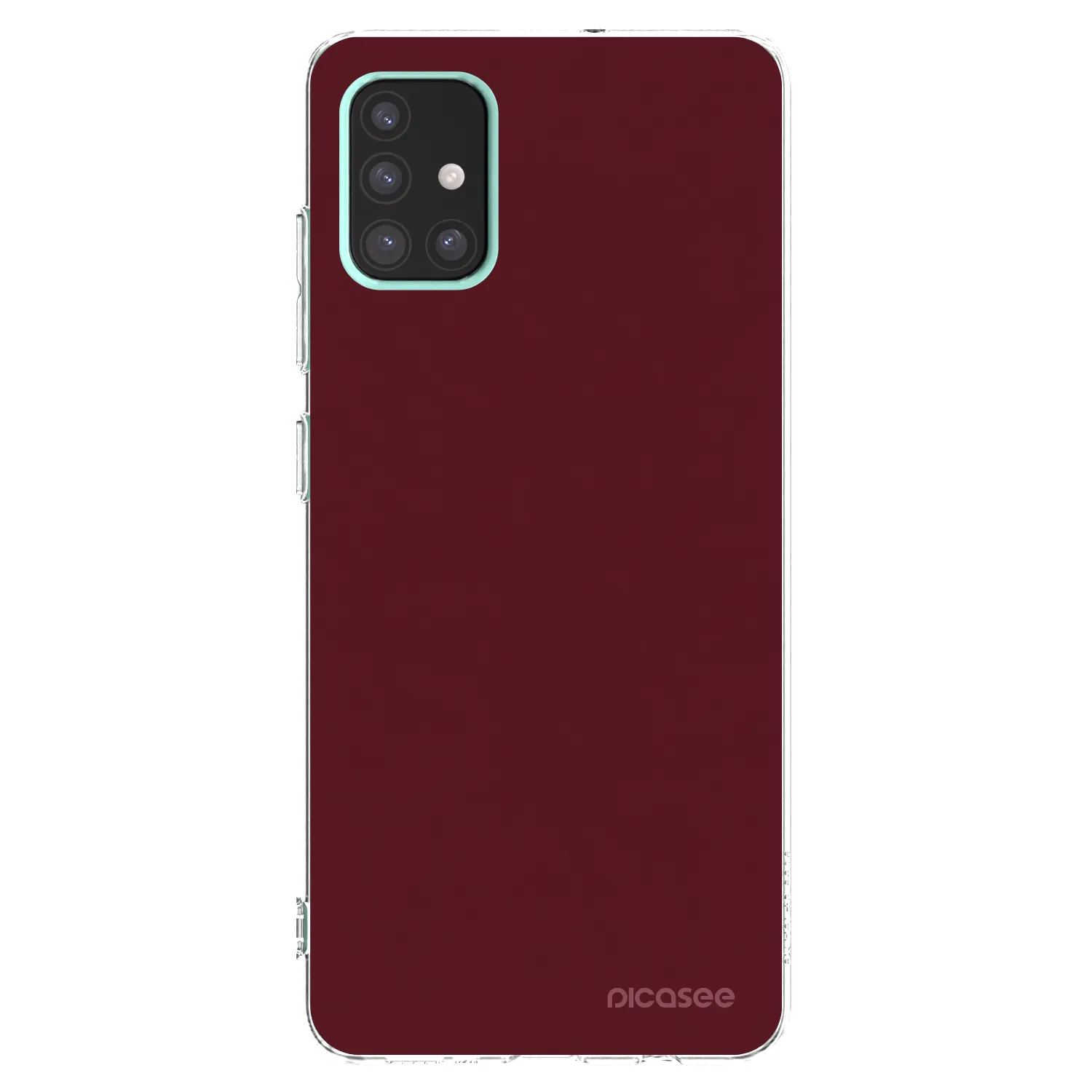 Picasee silikonový průhledný obal pro Samsung Galaxy A51 A515F - Burgundy red