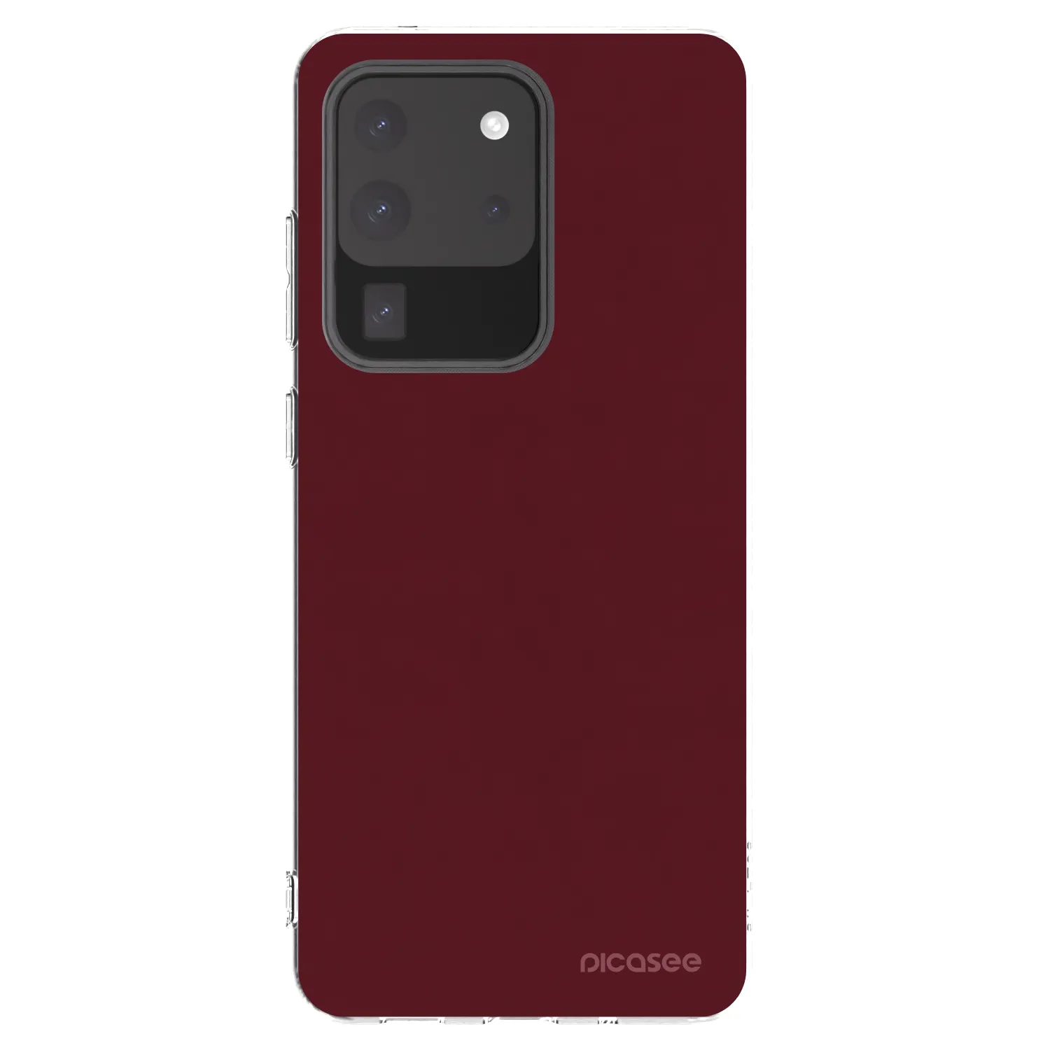 Picasee silikonový průhledný obal pro Samsung Galaxy S20 Ultra 5G G988F - Burgundy red
