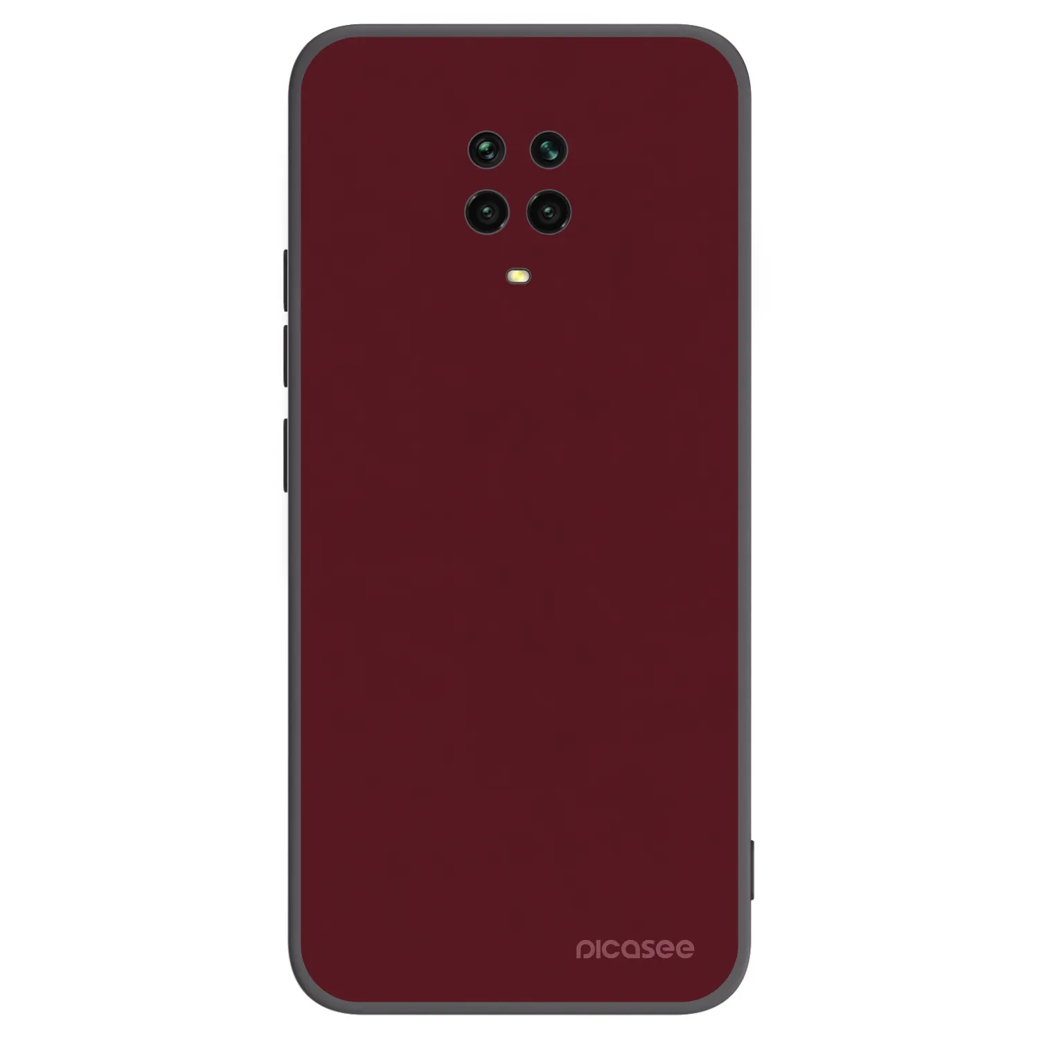 Picasee silikonový černý obal pro Xiaomi Redmi Note 9 Pro - Burgundy red