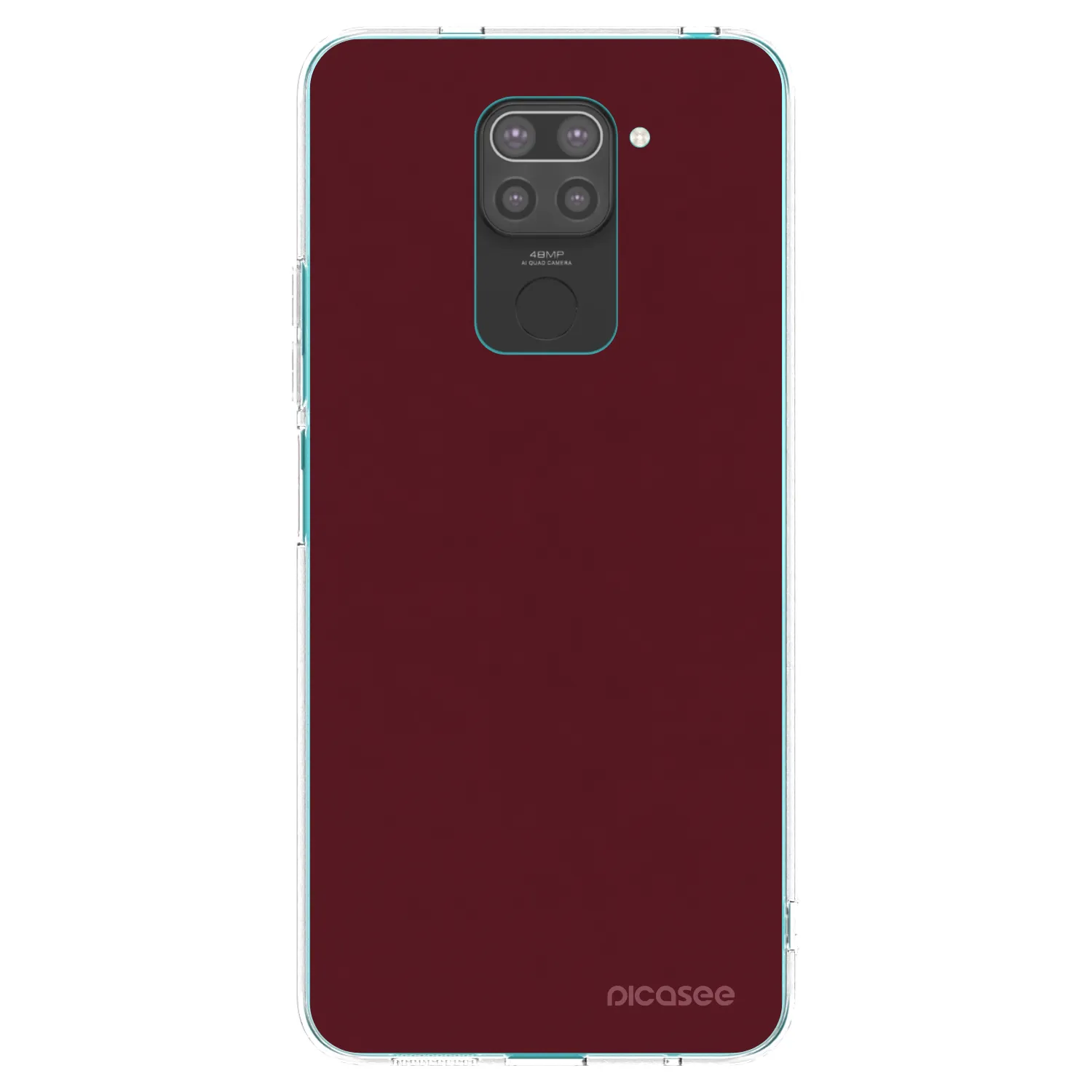 Picasee silikonový černý obal pro Xiaomi Redmi Note 9 - Burgundy red