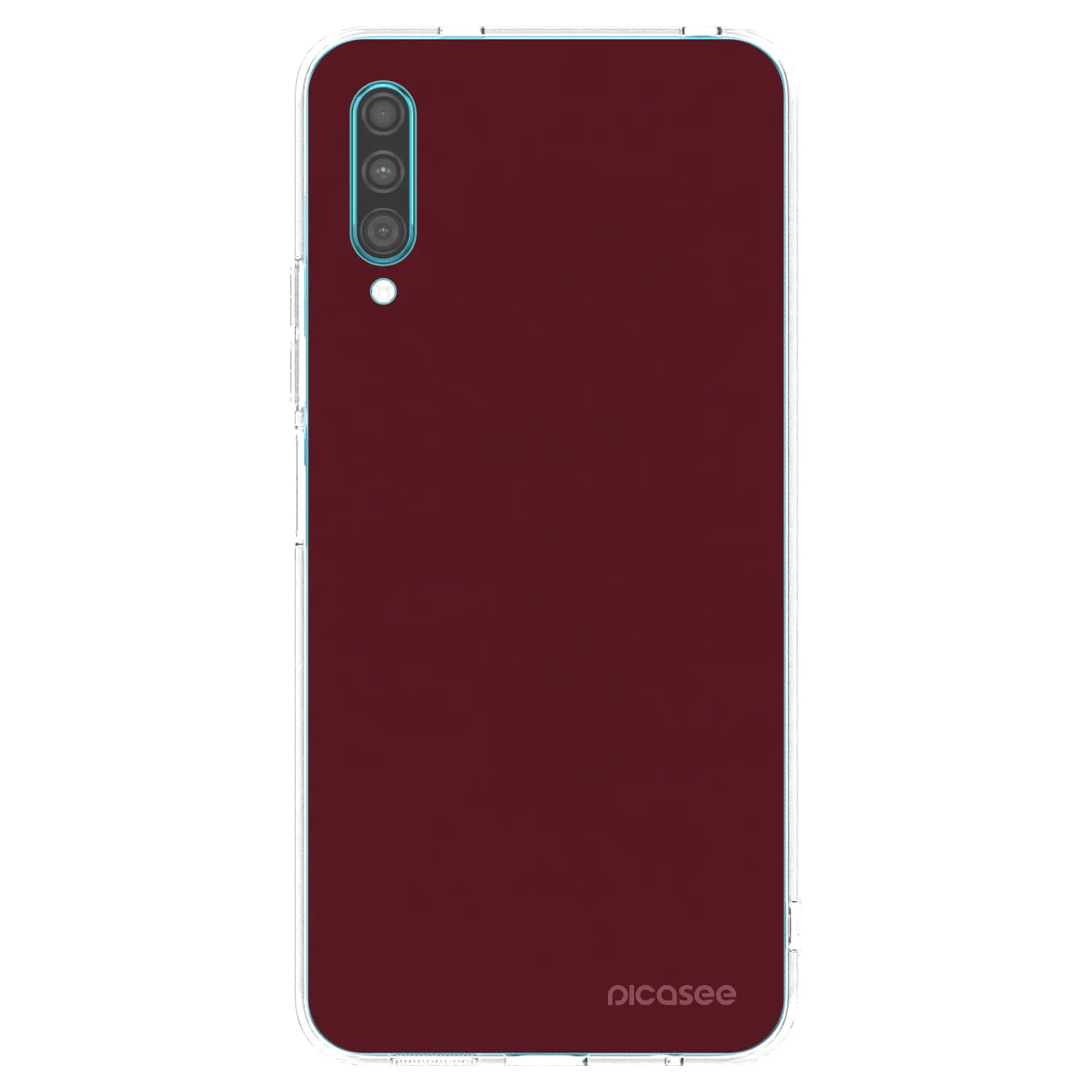 Picasee silikonový průhledný obal pro Samsung Galaxy A30s A307F - Burgundy red