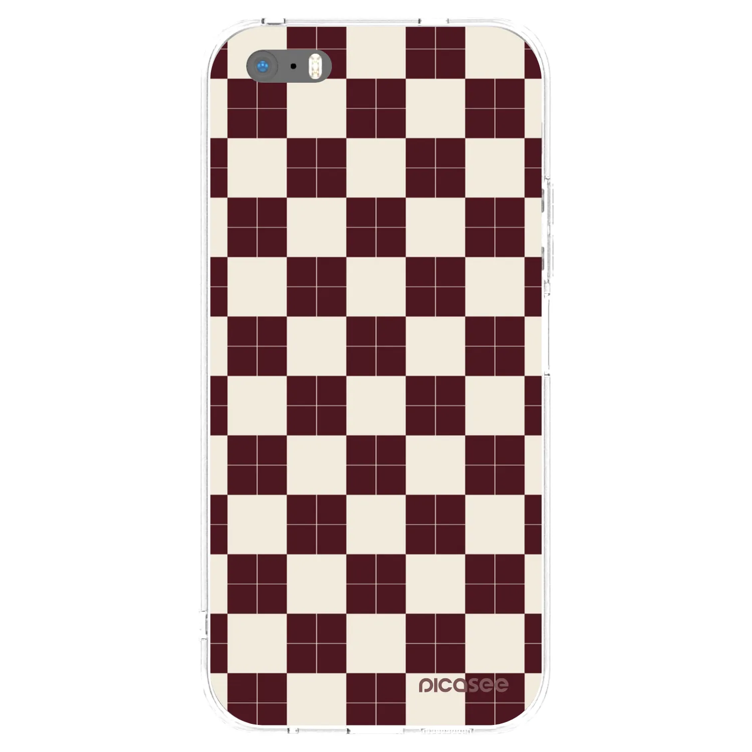 Picasee silikonový průhledný obal pro Apple iPhone 5/5S/SE - Checked Away