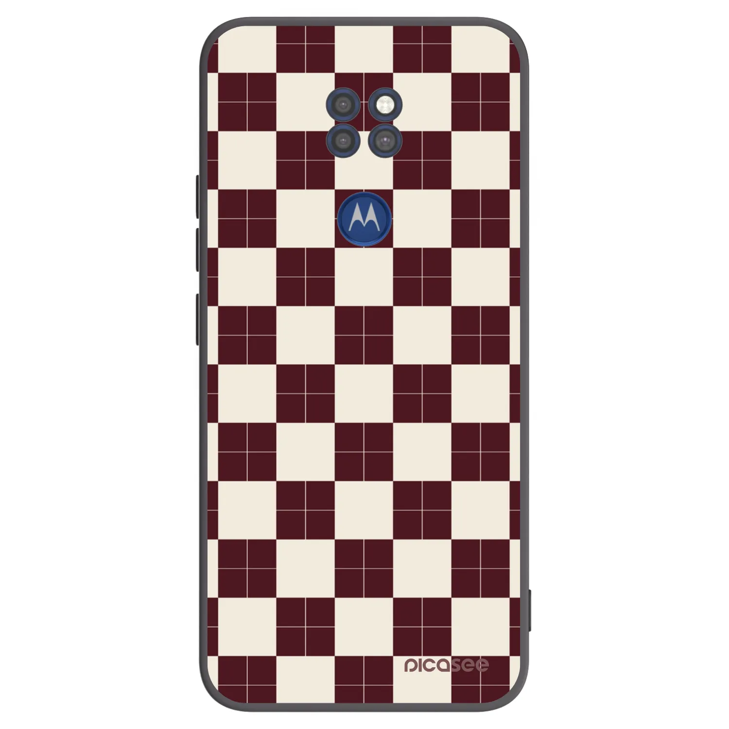 Picasee silikonový černý obal pro Motorola Moto G9 Play - Checked Away