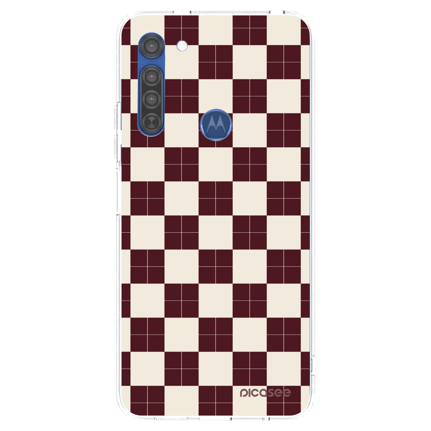 Picasee silikonový průhledný obal pro Motorola Moto G8 - Checked Away