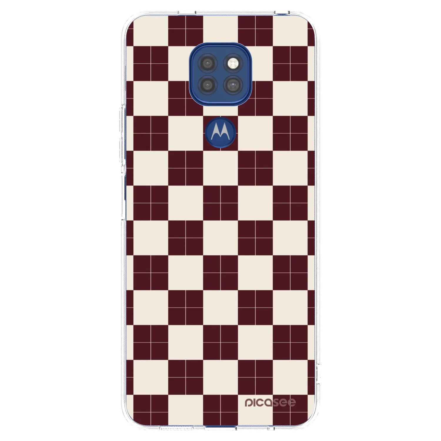 Picasee silikonový průhledný obal pro Motorola Moto G9 Play - Checked Away