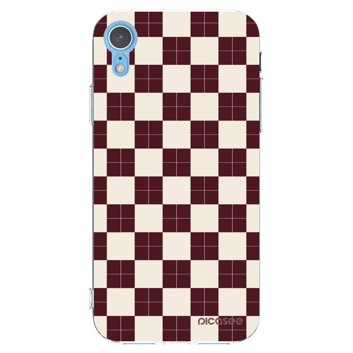 Picasee silikonový průhledný obal pro Apple iPhone XR - Checked Away
