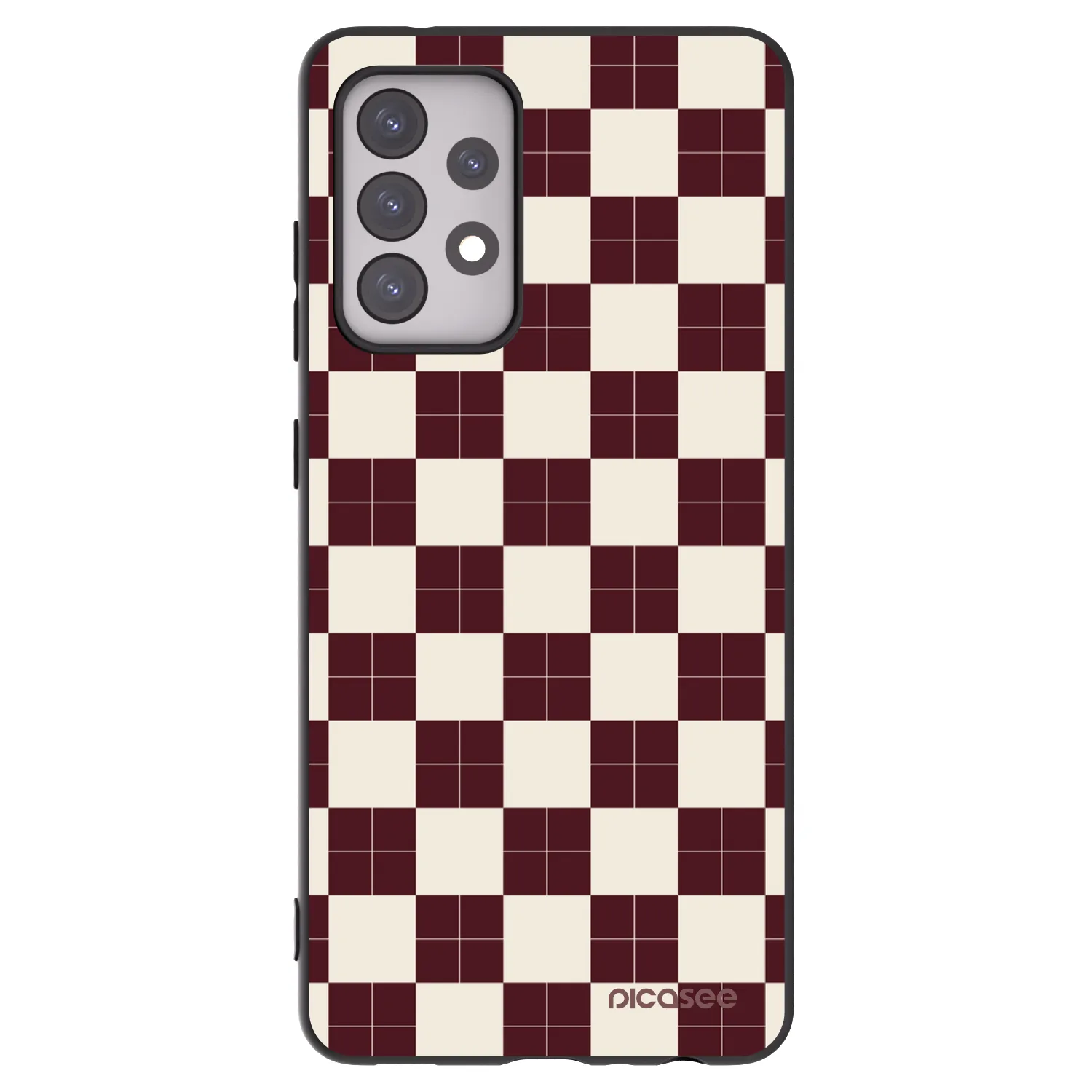 Picasee silikonový černý obal pro Samsung Galaxy A52s 5G A528B - Checked Away