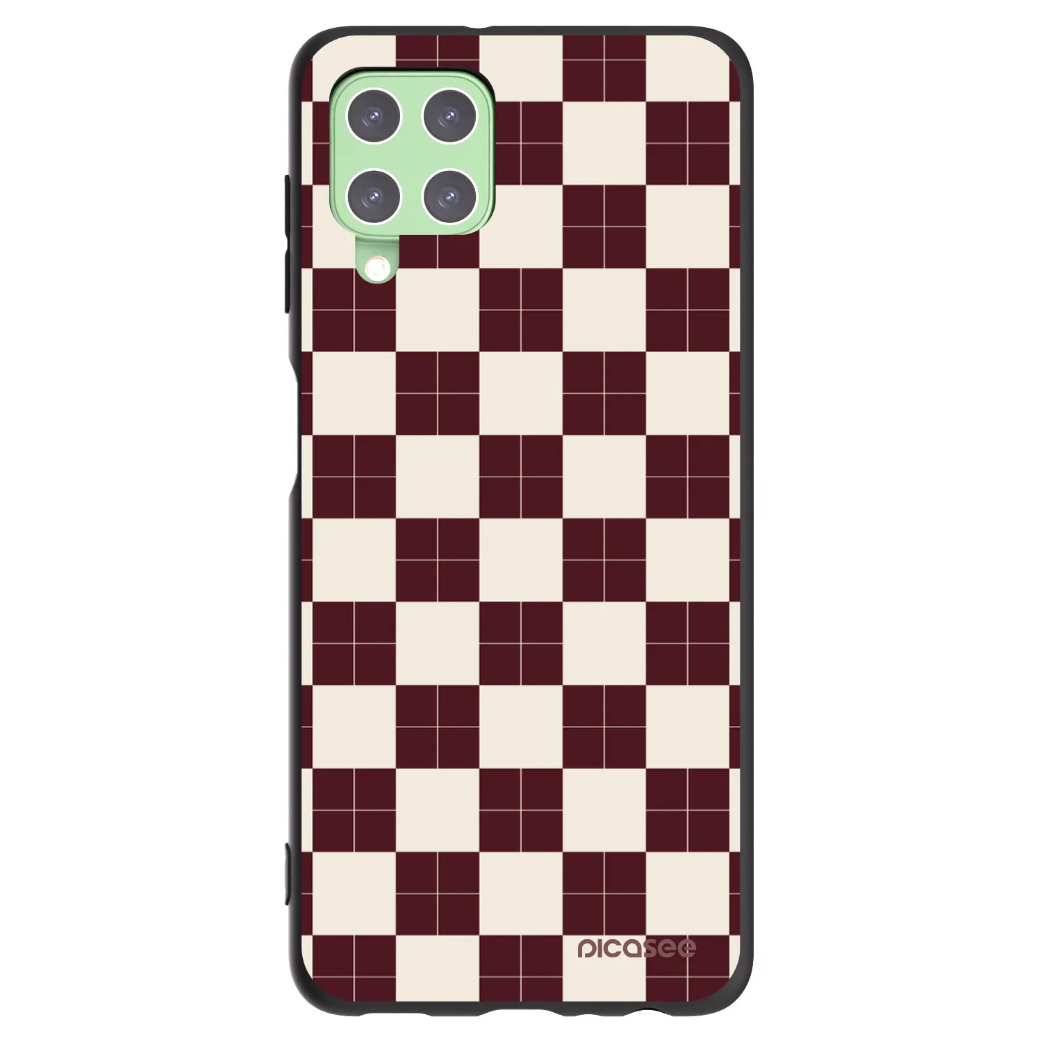 Picasee silikonový černý obal pro Samsung Galaxy A22 A225F 4G - Checked Away