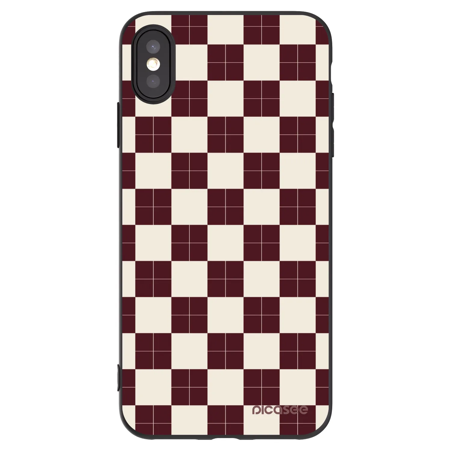 Picasee silikonový černý obal pro Apple iPhone XS Max - Checked Away