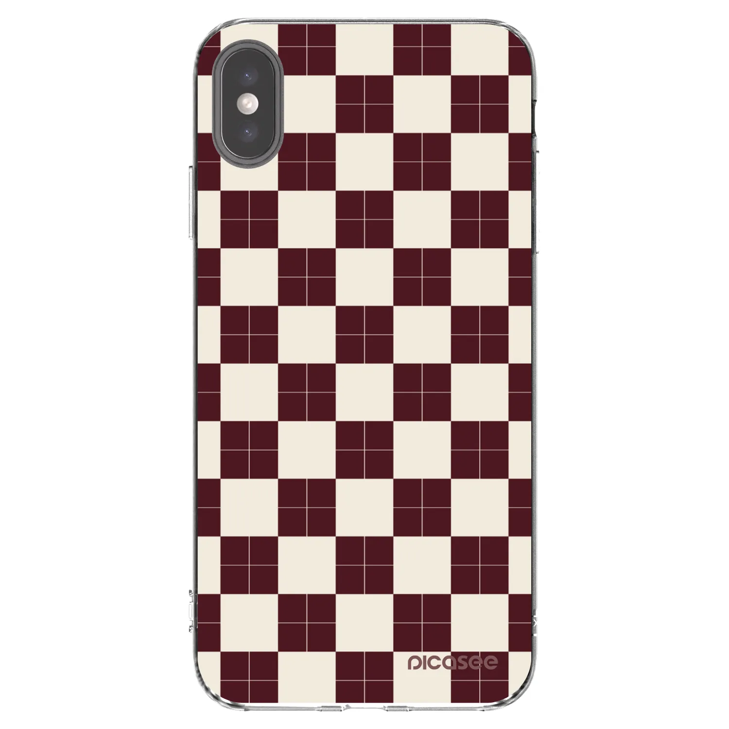 Picasee silikonový průhledný obal pro Apple iPhone XS Max - Checked Away