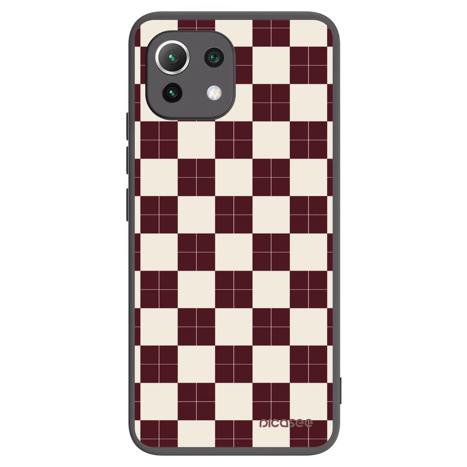 Picasee silikonový černý obal pro Xiaomi 11 Lite 5G NE - Checked Away