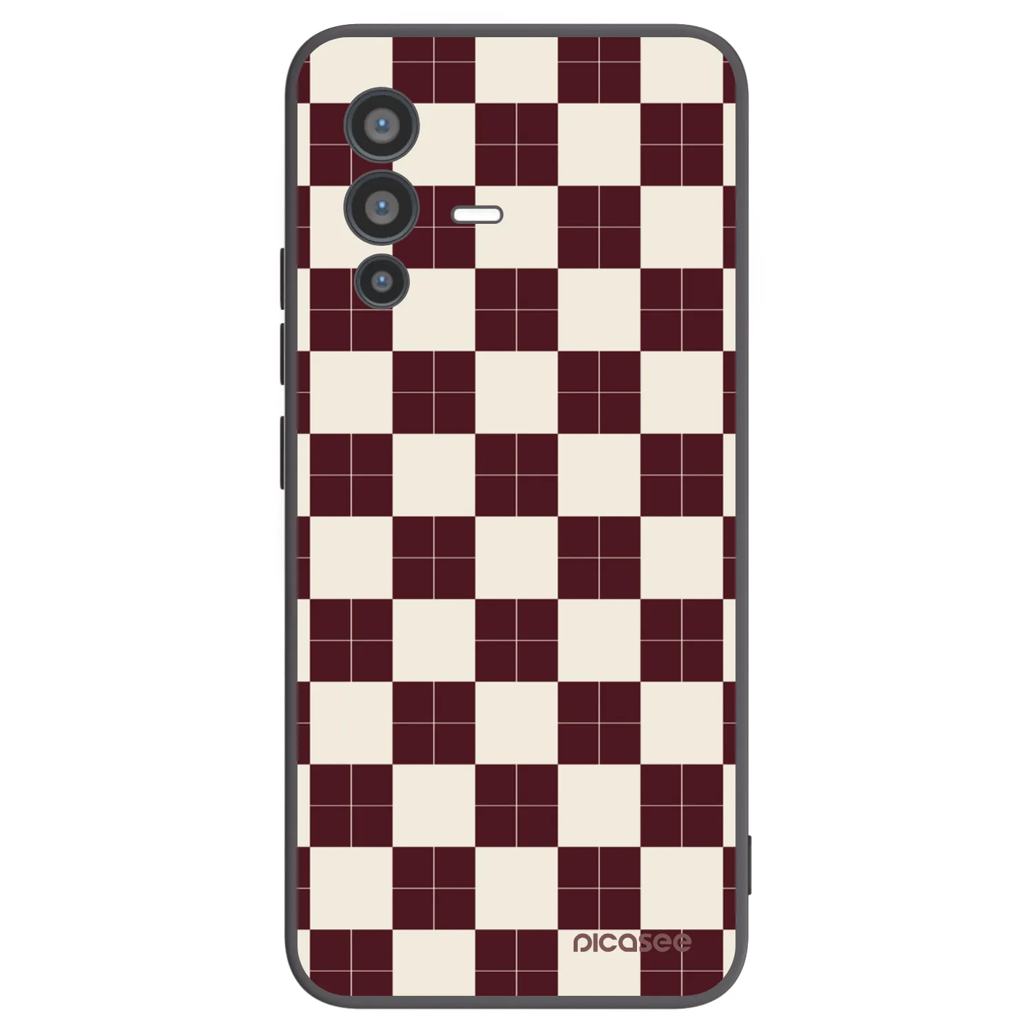 Picasee silikonový černý obal pro Vivo V23 5G - Checked Away