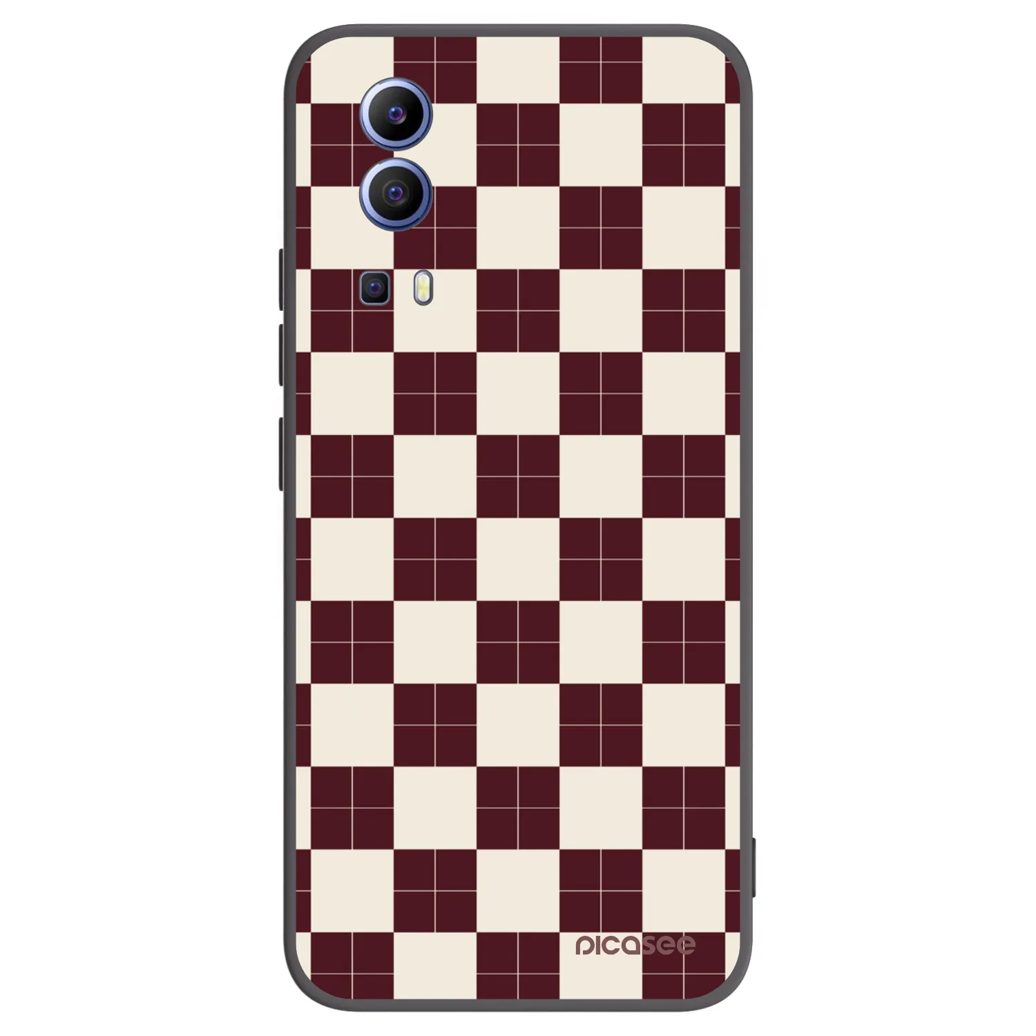 Picasee silikonový černý obal pro Vivo Y52 5G - Checked Away