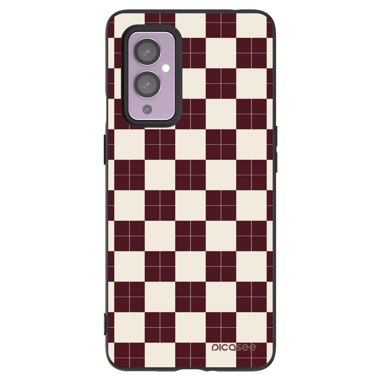 Picasee silikonový černý obal pro OnePlus 9 - Checked Away