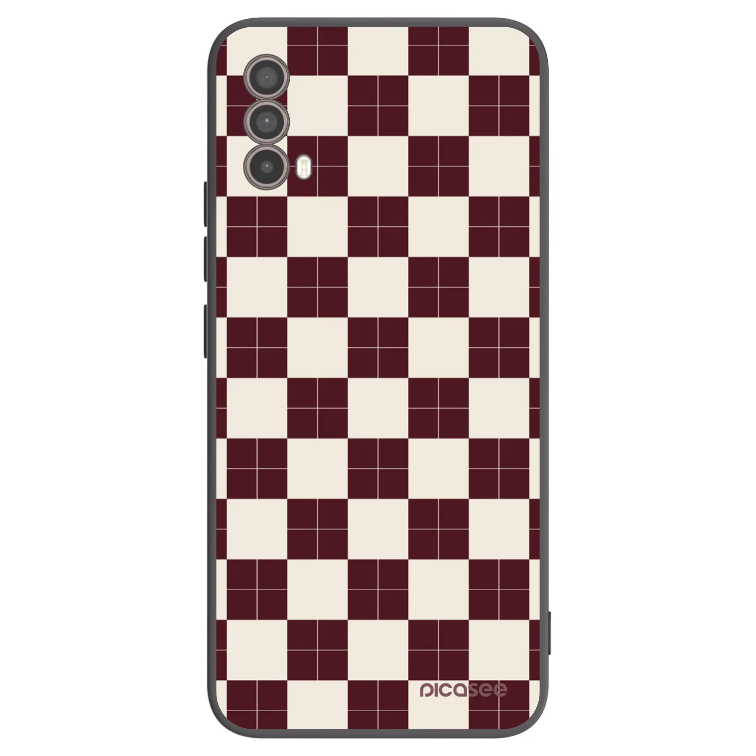 Picasee silikonový černý obal pro Motorola Moto E40 - Checked Away