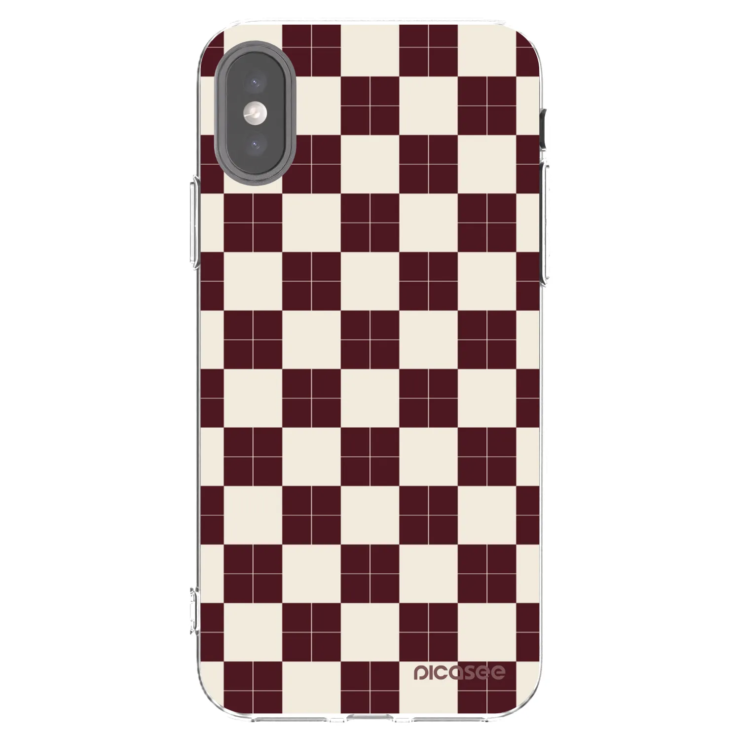 Picasee silikonový průhledný obal pro Apple iPhone X/XS - Checked Away