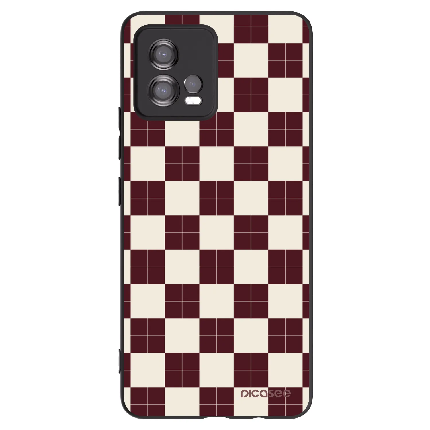 Picasee silikonový černý obal pro Motorola Moto G72 - Checked Away