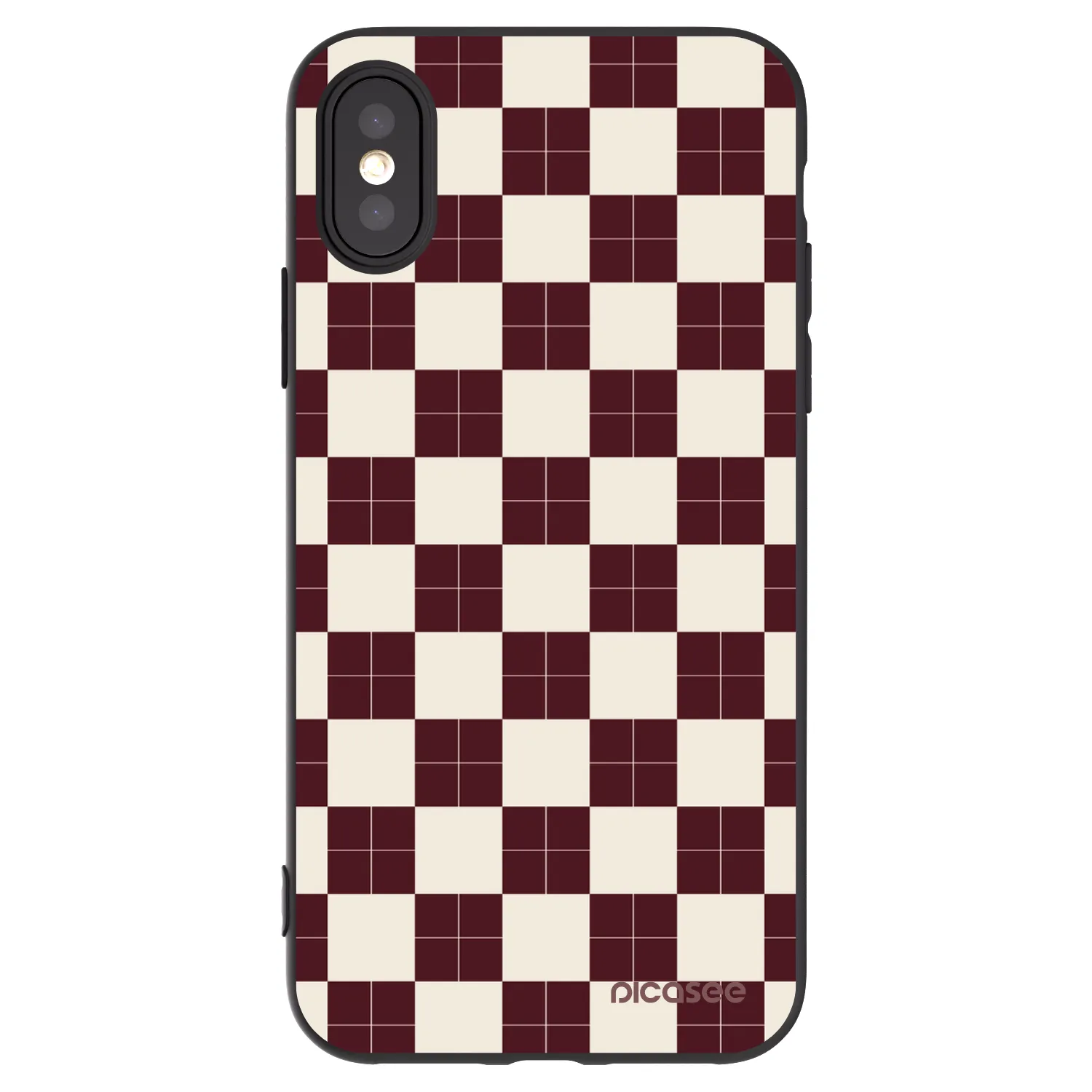 Picasee silikonový černý obal pro Apple iPhone X/XS - Checked Away
