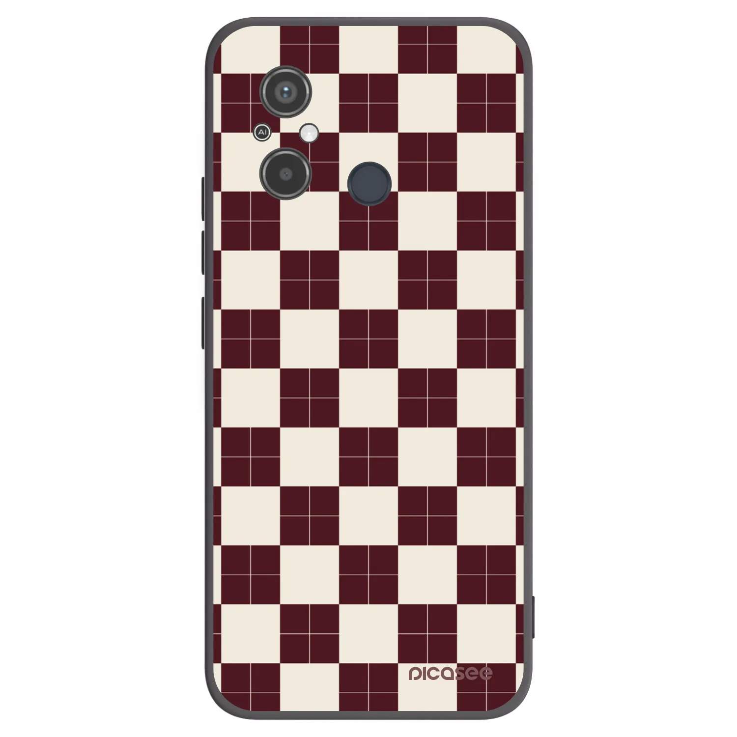 Picasee silikonový černý obal pro Xiaomi Redmi 12C - Checked Away