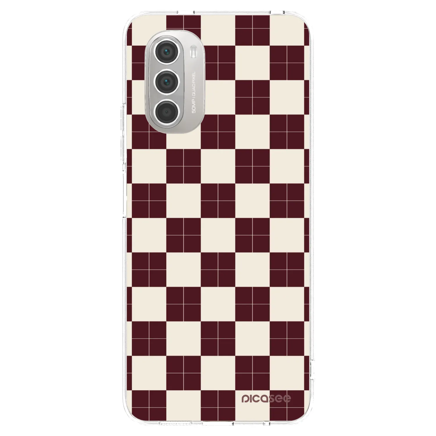 Picasee silikonový průhledný obal pro Motorola Moto G51 - Checked Away