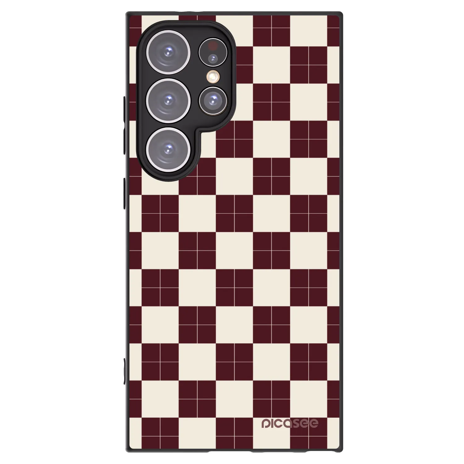 Picasee silikonový černý obal pro Samsung Galaxy S24 Ultra S928B 5G - Checked Away