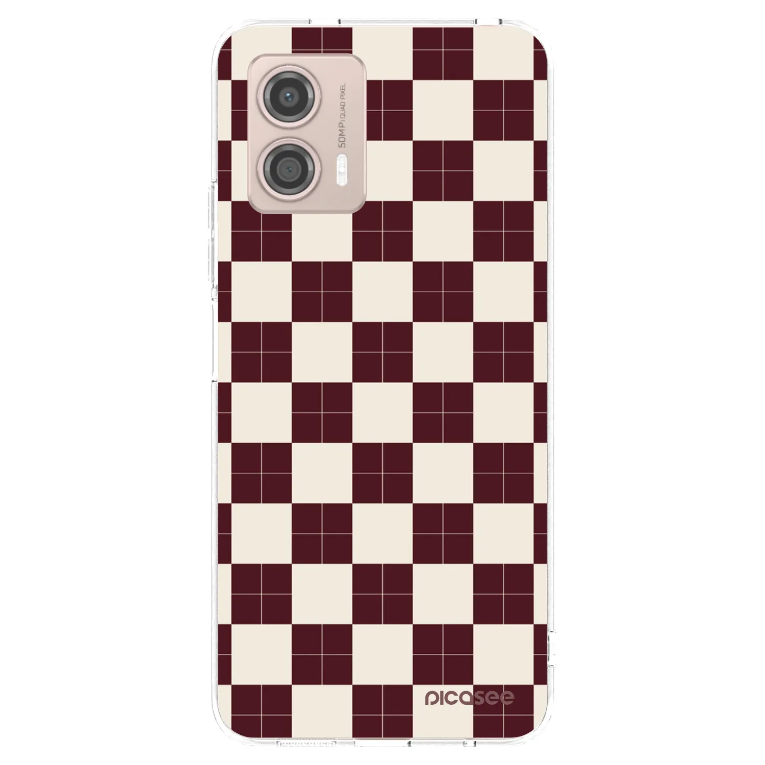 Picasee silikonový průhledný obal pro Motorola Moto G53 5G - Checked Away