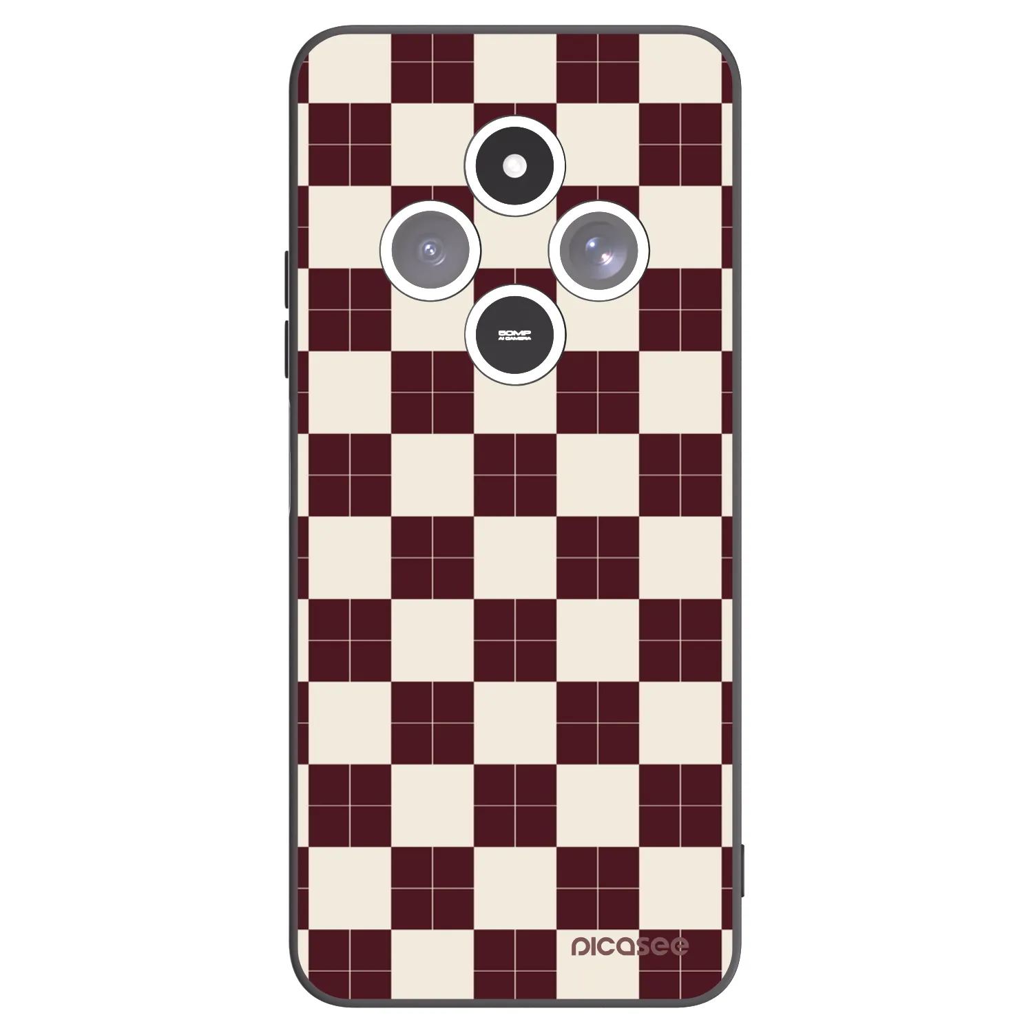 Picasee silikonový černý obal pro Xiaomi Redmi 14C - Checked Away