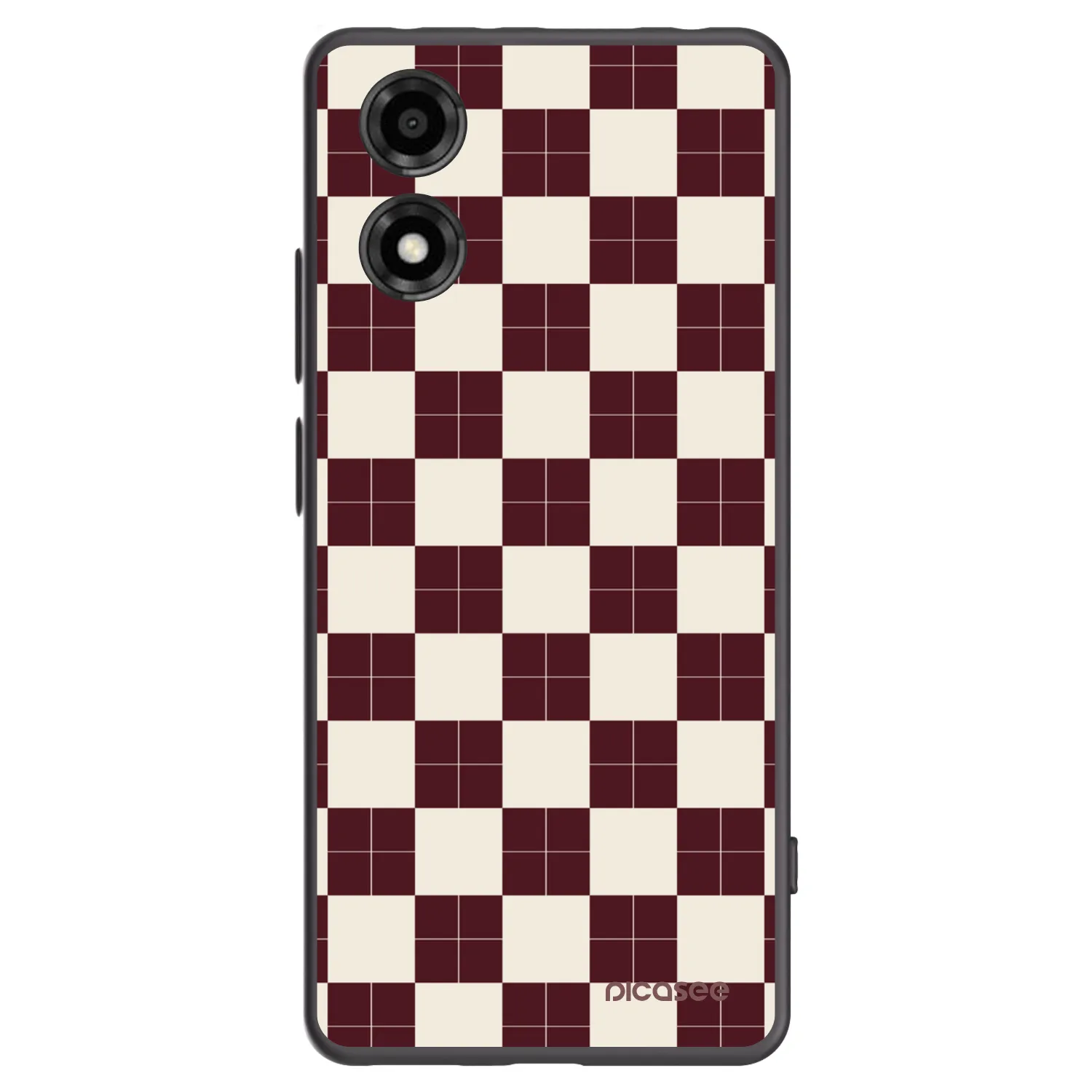 Picasee silikonový černý obal pro Motorola Moto E14 - Checked Away