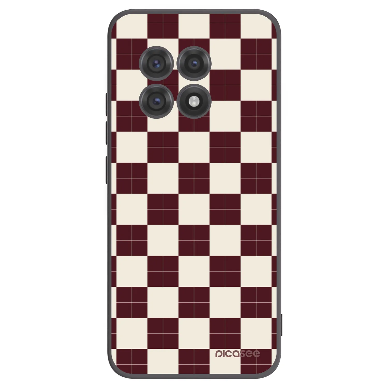 Picasee silikonový černý obal pro OnePlus 13R 5G - Checked Away