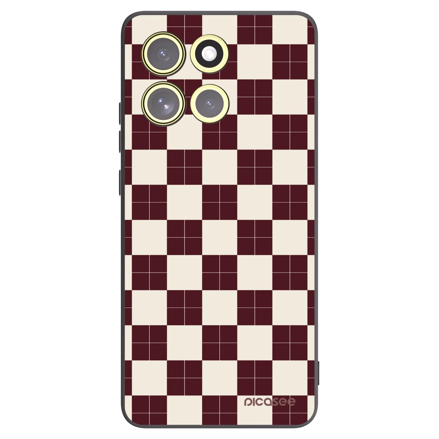 Picasee silikonový černý obal pro Motorola Moto G86 Power 5G - Checked Away