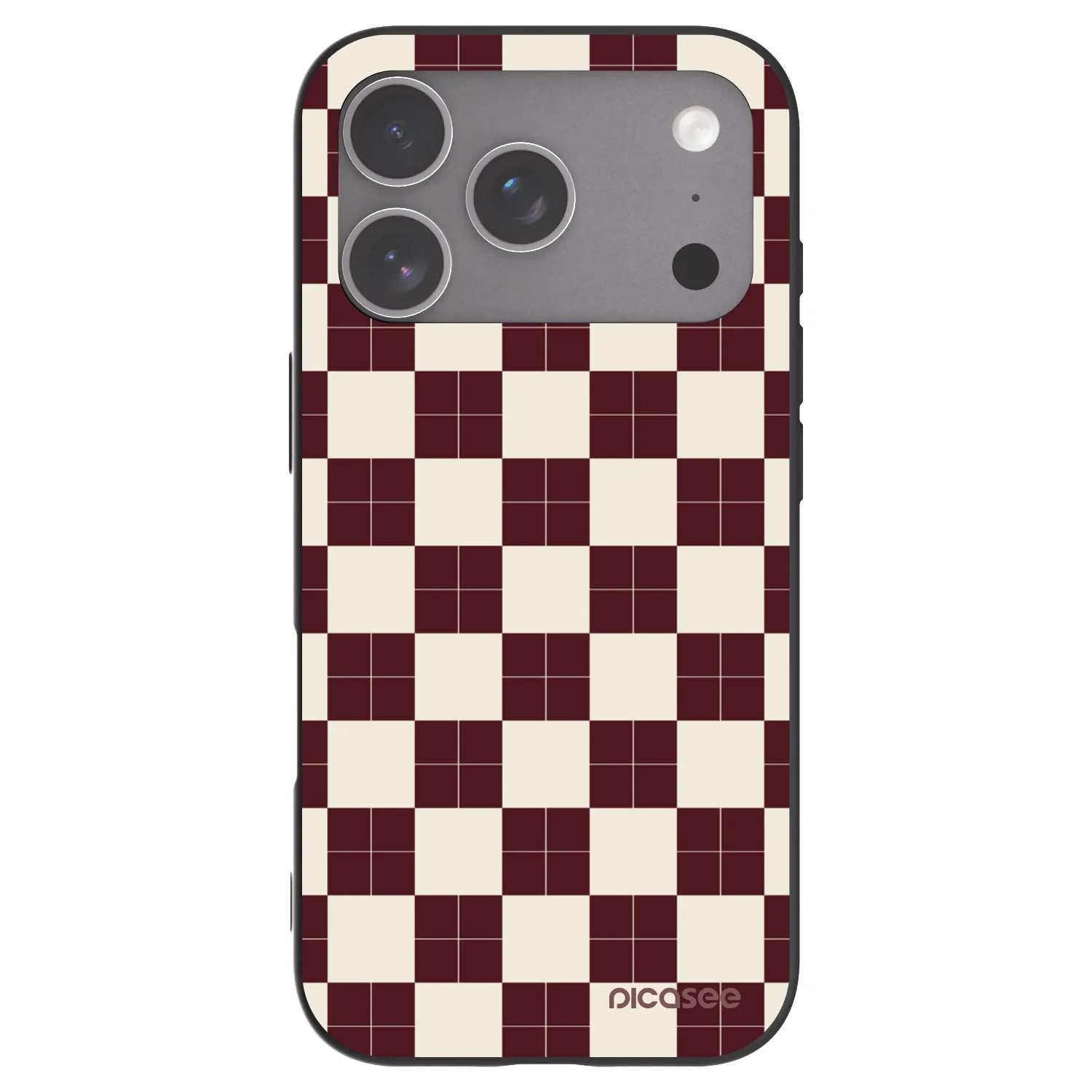 Picasee silikonový černý obal pro Apple iPhone 18 Pro - Checked Away