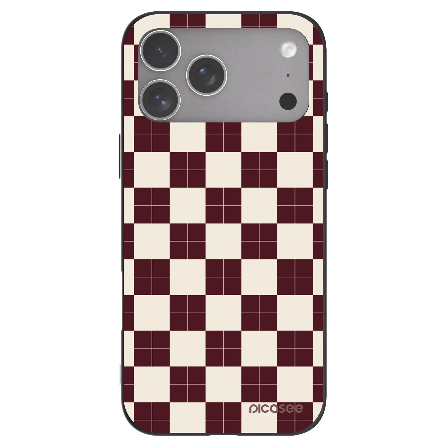 Picasee silikonový černý obal pro Apple iPhone 18 Pro Max - Checked Away