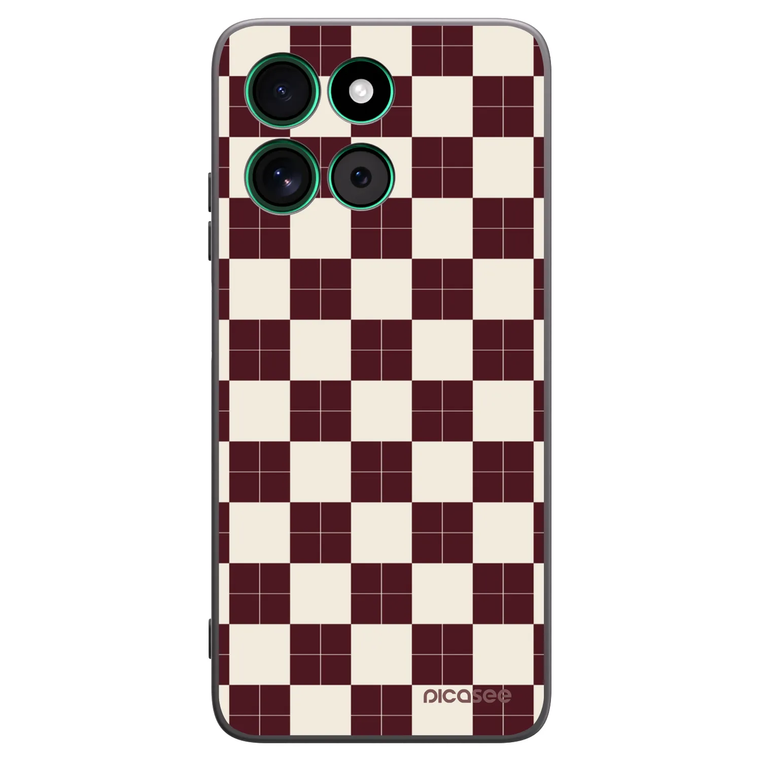 Picasee silikonový černý obal pro Motorola Moto G57 Power - Checked Away