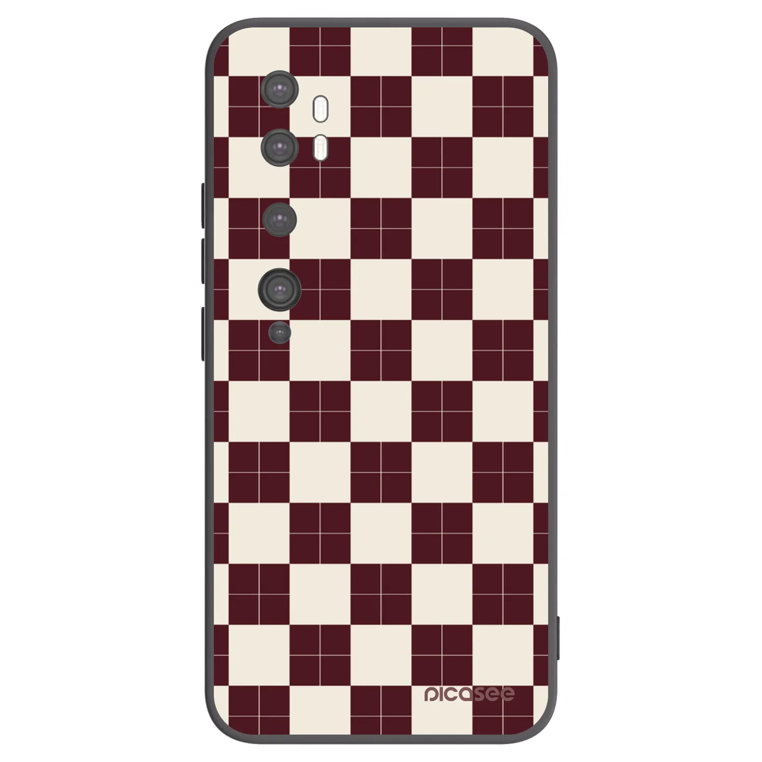 Picasee silikonový černý obal pro Xiaomi Mi Note 10 (Pro) - Checked Away