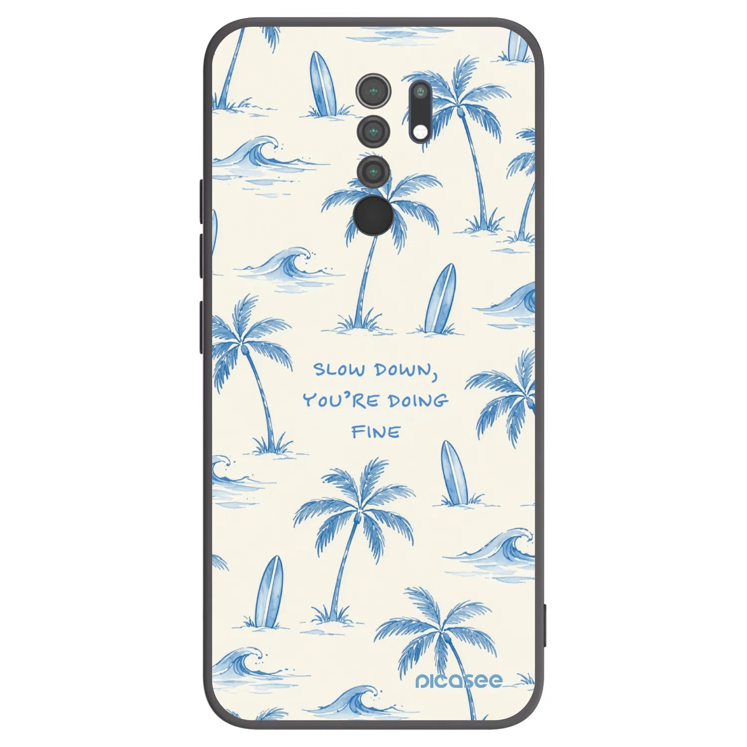 Picasee silikonový černý obal pro Xiaomi Redmi 9 - Slow Tide
