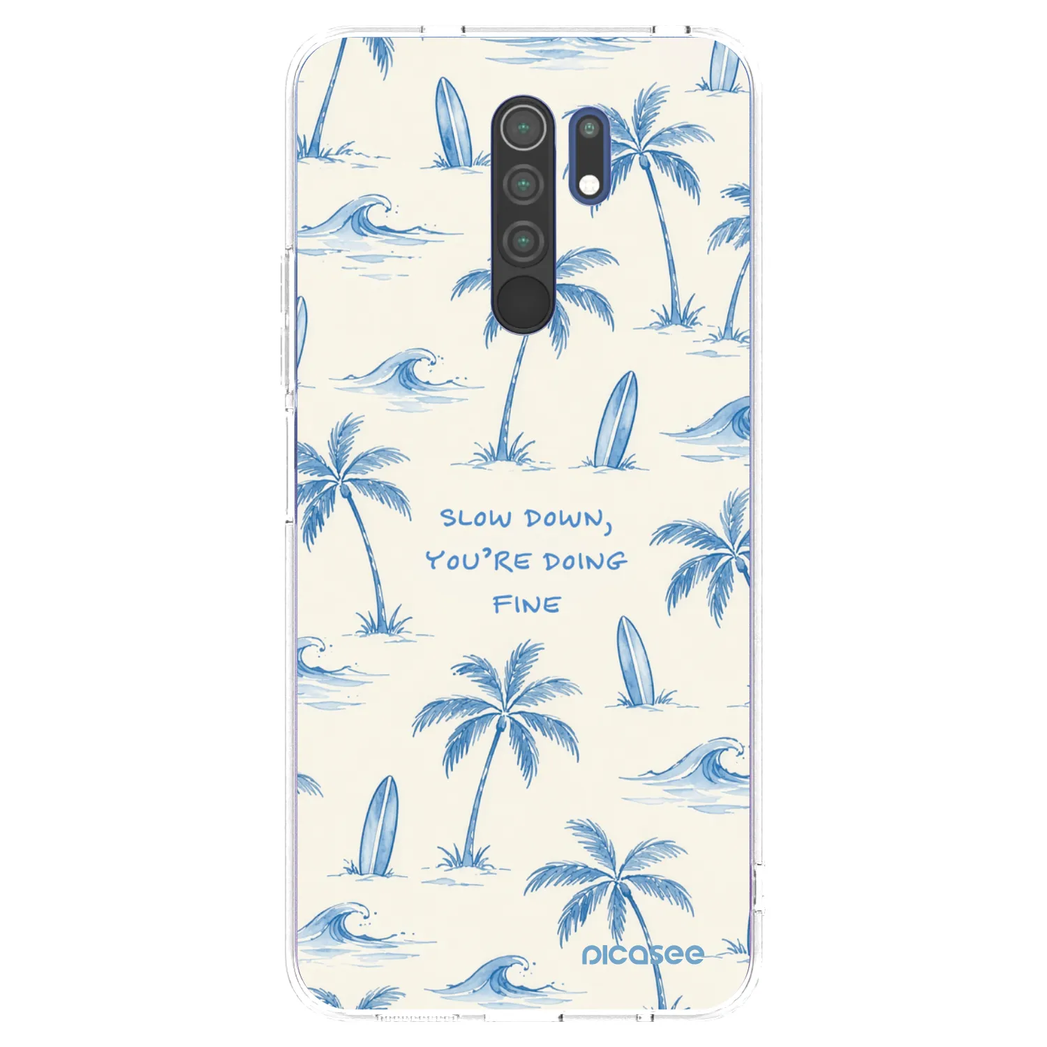 Picasee silikonový průhledný obal pro Xiaomi Redmi 9 - Slow Tide