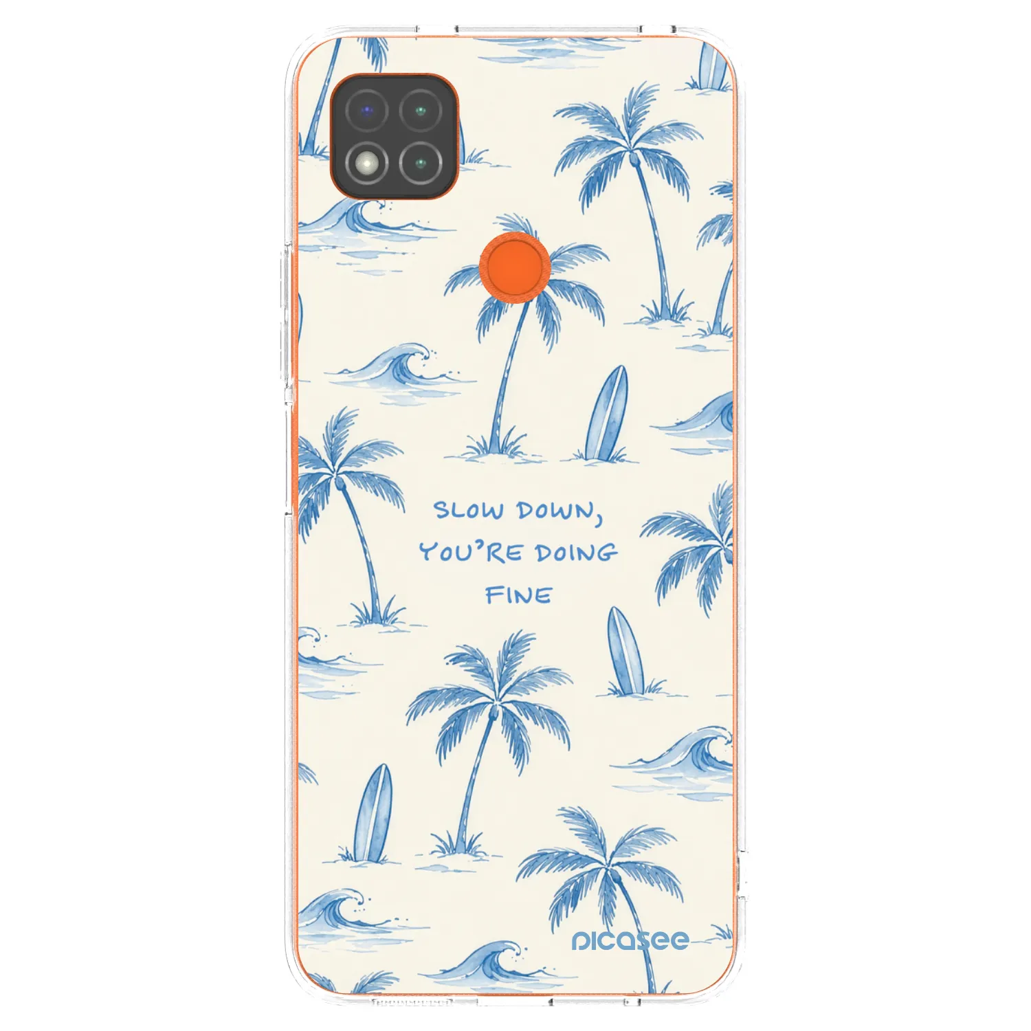 Picasee silikonový průhledný obal pro Xiaomi Redmi 9C - Slow Tide
